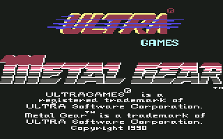 Metal Gear screenshot 2 for Commodore 64